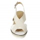 Sandalo da donna in pelle bianca con elastico zeppa 6 - Misure disponibili: 31, 32, 33, 34, 42, 43, 44, 45