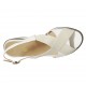 Sandalo da donna in pelle bianca con elastico zeppa 6 - Misure disponibili: 31, 32, 33, 34, 42, 43, 44, 45