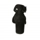 Scarpa aperta da donna con cinturino in camoscio nero tacco 6 - Misure disponibili: 32, 33, 34, 42, 43, 44, 45