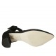 Scarpa aperta da donna con cinturino in camoscio nero tacco 6 - Misure disponibili: 32, 33, 34, 42, 43, 44, 45