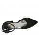 Scarpa aperta da donna con cinturino in camoscio nero tacco 6 - Misure disponibili: 32, 33, 34, 42, 43, 44, 45