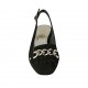 Chanel pour femmes avec franges et chaîne en daim noir talon 3 - Pointures disponibles:  32, 33, 34, 43, 45