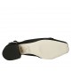 Slingback für Damen mit Fransen und Kette aus schwarzem Wildleder Absatz 3 - Verfügbare Größen:  32, 33, 34, 43, 45