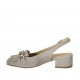 Chanel pour femmes avec franges et chaîne en daim gris talon 3 - Pointures disponibles:  33, 34, 42, 43, 45