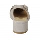 Zapato destalonado para mujer con flecos y cadena en gamuza gris tacon 3 - Tallas disponibles:  33, 34, 42, 43, 45