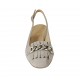 Slingback für Damen mit Fransen und Kette aus grauem Wildleder Absatz 3 - Verfügbare Größen:  33, 34, 42, 43, 45