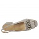 Slingback für Damen mit Fransen und Kette aus grauem Wildleder Absatz 3 - Verfügbare Größen:  33, 34, 42, 43, 45