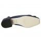 Slingback für Damen mit Fransen und Kette aus blauem Wildleder Absatz 3 - Verfügbare Größen:  33, 34, 42, 45