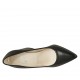Escarpin à bout pointu pour femmes en cuir noir talon 8 - Pointures disponibles:  32, 33, 34, 42, 43