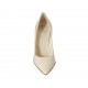 Zapato de salon puntiagudo en charol color desnudo tacon 8 - Tallas disponibles:  32, 34, 43