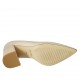 Zapato de salon puntiagudo en charol color desnudo tacon 8 - Tallas disponibles:  32, 34, 43