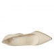 Zapato de salon puntiagudo en charol color desnudo tacon 8 - Tallas disponibles:  32, 34, 43