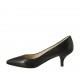 Zapato de salón puntiagudo para mujer en piel negra tacon 5 - Tallas disponibles:  34