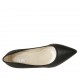 Zapato de salón puntiagudo para mujer en piel negra tacon 5 - Tallas disponibles:  34