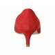 Decolté a punta da donna in camoscio rosso tacco 5 - Misure disponibili: 33, 34, 42, 43, 44, 45