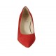 Decolté a punta da donna in camoscio rosso tacco 5 - Misure disponibili: 33, 34, 42, 43, 44, 45