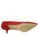 Decolté a punta da donna in camoscio rosso tacco 5 - Misure disponibili: 33, 34, 42, 43, 44, 45