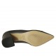 Zapato de salon a punta para mujer en piel negra tacon 5 - Tallas disponibles:  43