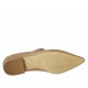 Ballerina a punta da donna con cinturino in pelle beige tacco 1 - Misure disponibili: 42, 43, 44