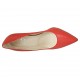 Zapato de salon puntiagudo en piel roja para mujer tacon 8 - Tallas disponibles:  42, 43