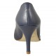 Decolté a punta da donna in pelle blu tacco 8 - Misure disponibili: 32, 33, 43, 44