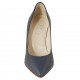 Decolté a punta da donna in pelle blu tacco 8 - Misure disponibili: 32, 33, 43, 44