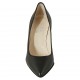 Decolté a punta da donna in pelle nera tacco 8 - Misure disponibili: 32, 33, 34, 42, 43, 45