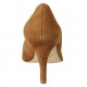 Decolté a punta da donna in camoscio color tabacco tacco 8 - Misure disponibili: 32, 33, 34, 42, 43, 44, 45