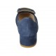 Decolté da donna con accessorio in camoscio blu tacco 3 - Misure disponibili: 32, 33, 34, 42, 43, 45