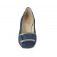 Escarpin pour femmes avec accessoire en daim bleu talon 3 - Pointures disponibles:  32, 33, 42, 43, 45