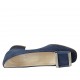 Decolté da donna con accessorio in camoscio blu tacco 3 - Misure disponibili: 32, 33, 42, 43, 45