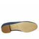 Mocassino da donna in camoscio blu tacco 2 - Misure disponibili: 42, 44
