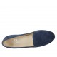 Mocassino da donna in camoscio blu tacco 2 - Misure disponibili: 42, 44