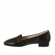 Mocassino da donna in pelle nera con tacco 2 - Misure disponibili: 42, 44, 45