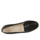 Mocassino da donna in pelle nera con tacco 2 - Misure disponibili: 42, 44, 45