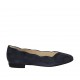 Ballerina da donna in camoscio blu tacco 1 - Misure disponibili: 33
