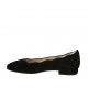 Ballerine pour femmes en daim noir talon 1 - Pointures disponibles:  33