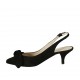 Chanel da donna con fiocco in camoscio nero tacco 5 - Misure disponibili: 34, 43, 45