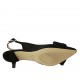 Zapato destalonado para mujer con moño en piel negra tacon 5 - Tallas disponibles:  34, 43, 45