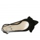 Zapato destalonado para mujer con moño en piel negra tacon 5 - Tallas disponibles:  34, 43, 45