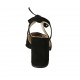 Zapato destalonado a punta para mujer con cordones en gamuza negra tacon 8 - Tallas disponibles:  33, 42, 45