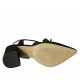 Zapato destalonado a punta para mujer con cordones en gamuza negra tacon 8 - Tallas disponibles:  33, 42, 45