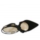 Zapato destalonado a punta para mujer con cordones en gamuza negra tacon 8 - Tallas disponibles:  33, 42, 45