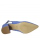 Zapato destalonado para mujer con moño en gamuza azul aciano tacon 5 - Tallas disponibles:  32, 33, 42, 43, 45