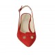 Slingback für Damen mit Schleife aus rotem Wildleder Absatz 5 - Verfügbare Größen:  32, 33, 42, 43, 44, 45