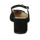 Slingback für Damen mit Schleife aus schwarzem Wildleder Absatz 5 - Verfügbare Größen:  32, 33, 42, 45