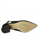 Slingback für Damen mit Schleife aus schwarzem Wildleder Absatz 5 - Verfügbare Größen:  32, 33, 42, 45