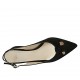 Zapato destalonado para mujer con moño en gamuza negra tacon 5 - Tallas disponibles:  32, 33, 42, 45