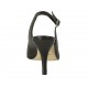 Woman's slingback pump in black leather heel 8 - Available sizes:  32, 34, 42, 43, 44