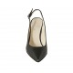 Slingback für Damen aus schwarzem Leder Absatz 8 - Verfügbare Größen:  32, 34, 42, 43, 44